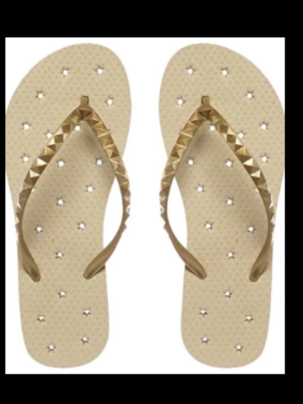 NWT SHOWAFLOPS Girls Sand Stars Pyramid Stud Strap Womens Sz 4/5